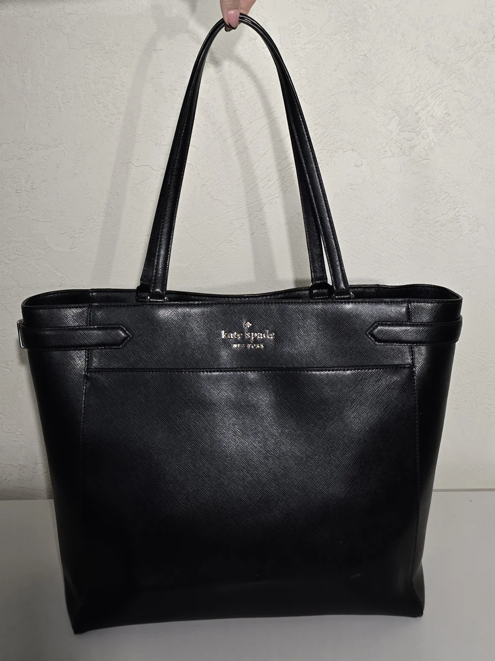 kate spade Black Leather Staci Laptop Tote